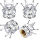 thumbnail image 1 of 4 tapas de válvula de corona (blancas) Tapa de válvula universal brillante Tapa de válvula de cristal Tapa de válvula de diamantes de imitación Cubierta de válvula de corona de coche cromada Rojo Verde Cocina, Decoración y Otros, 1 of 5