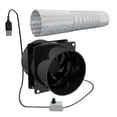 thumbnail image 4 of Wall Exhaust Fans Tree Houses Extractor Extractor Fan for Window Attic Office Dual Fan 3M Tube, 4 of 8
