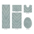 thumbnail image 6 of Better Trends 5 Piece Bathroom Rug Set 100% Cotton Extra Soft Tufted Bath Rug Water Absorbent Non-Slip Bath Mat Machine Washable (Blue) Hugo Collection, 6 of 7