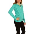 thumbnail image 2 of Aeropostale Womens Quarter Zip Pullover Pajama Sleep T-shirt, Verde, Small, 2 of 4