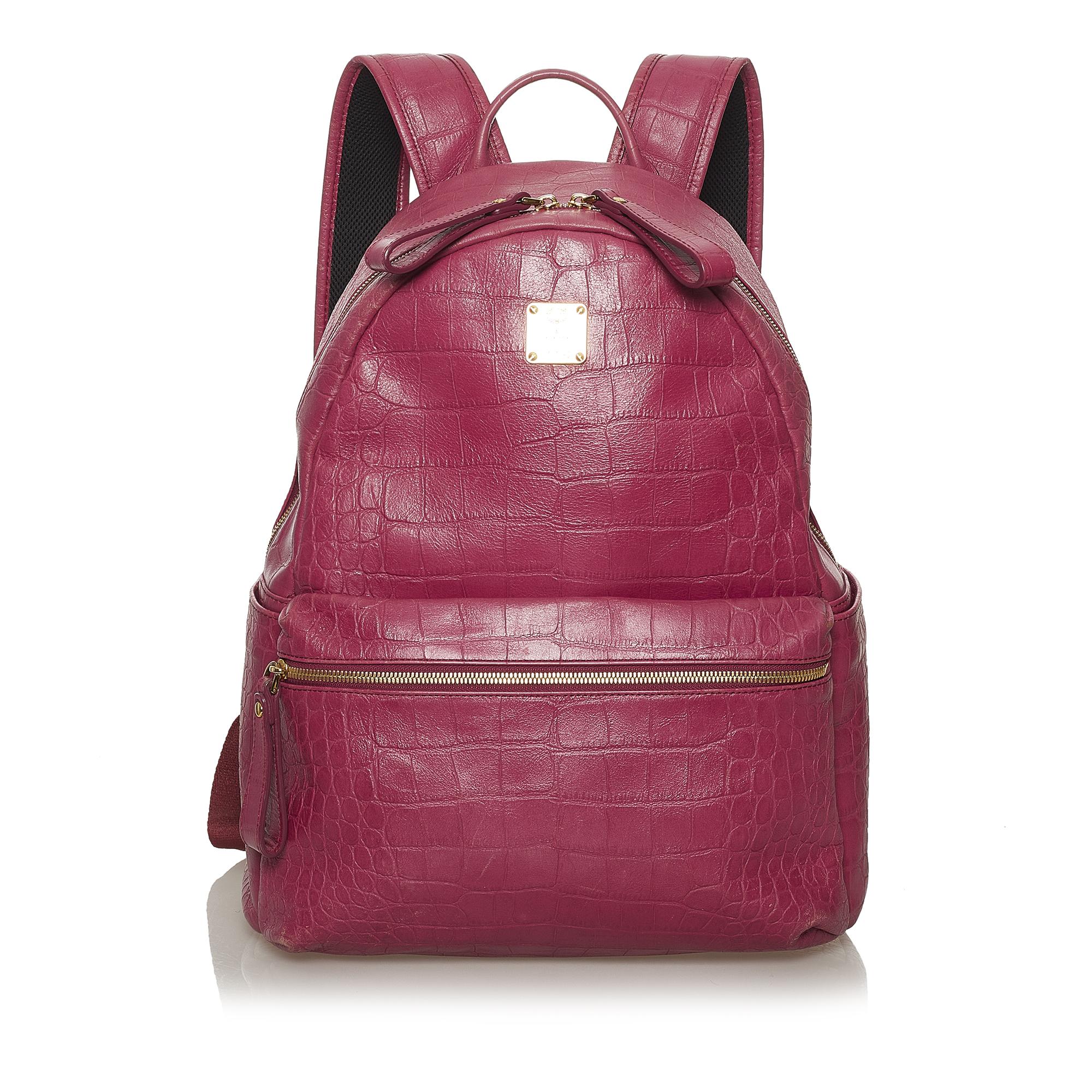 Buy MCM Stark Embossed Pink Leather Backpack at Ubuy Bahrain