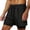 Black, variant on WIZUTIZ Mens Swim Trunks 5 inch Beach Shorts with Compression Liner Quick Dry Bathing Suits No-Chafing Board Short