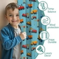 thumbnail image 3 of Blackout Kids Curtains,Cartoon Construction Vehicles Cranes Childrens Insulated Curtains Set Of 2,Bedroom Essentials,Toddler Room Decor 42"x54", 3 of 5