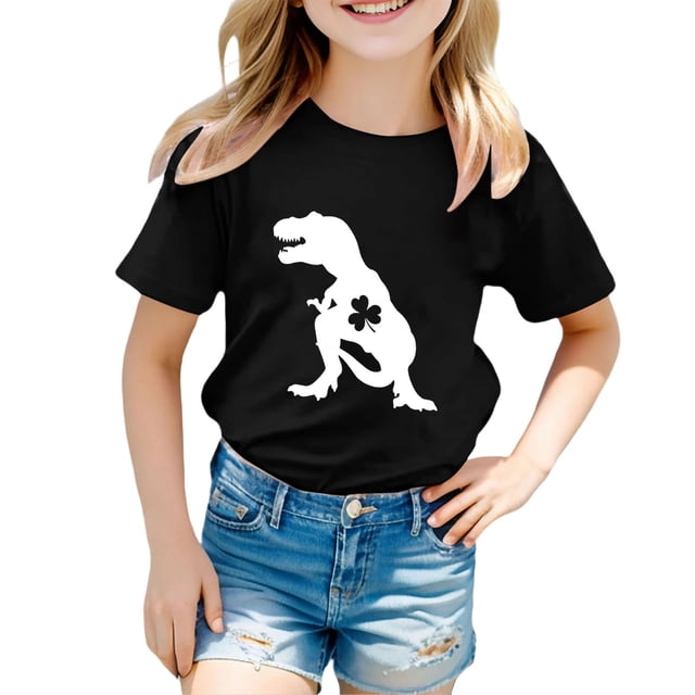 Chandail Filles Col Rond Hauts Graphiques T-Shirts Garçons T-Shirts Filles Hauts 2T