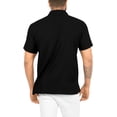 thumbnail image 2 of HAPPY BAY Men's Hawaiian Shirt Solid Beach Shirts Casual Button Down Short Sleeve Shirts for Men M Kohl, Plain, 2 of 6