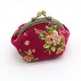 thumbnail image 1 of Portefeuille, Mini Porte-Monnaie Vintage à Fleurs pour Femme (Rouge), 1 x Porte-Monnaie, rose Rouge, 1 of 8