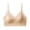Khaki, variant on Women's Contrast Lace Triangle Bralette, V-Neck Scalloped Edge Wireless Bra, Elegant Sexy Lingerie for Daily Wear,