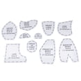 thumbnail image 6 of 10pcs Bear Template Ruler Set DIY Acrylic Quilting Tools Reusable Bear Sewing Template Set 12inch, 6 of 15