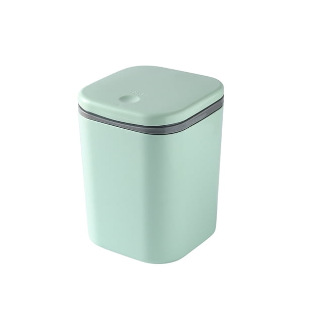 Naiovety Basura Residuos Basura Cubo de basura Color sólido Reemplazo de esquina redonda cuadrada Oficina Dormitorio Cubo de basura de Suministros de limpieza para el hogar Verde