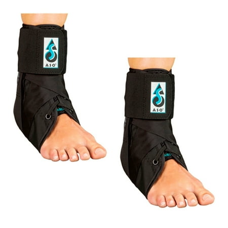 Med Spec ASO Speed Lacer Ankle Stabilizer Ankle Brace -Black-2 Pack ...