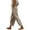 Khaki, variant on yunLCZ Women's Straight Leg Pants High Wa Women Suitable High Waist Pants Drawstring Capri Pants With Pockets Wide Leg Cropped Pants For Women