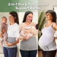 thumbnail image 2 of 2-in-1 Postpartum Support Belly Wrap, Latex, One Size, 2 of 9
