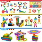 Gears Interlocking Learning Set, Building Kits STEM Construction Toy - 180 Pcs