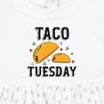 thumbnail image 4 of Inktastic Taco Tuesday Girls Baby Dress, 4 of 5