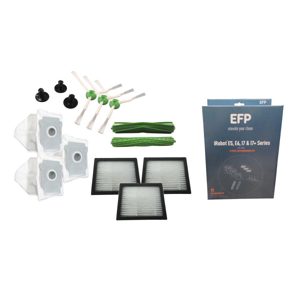 EFP Kit for iRobot E5, E6, i7, i7+, i7 Plus Robotic Vacuum - 3 Filters, 3 Spinners, 2 Bags - Walmart.com