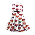 thumbnail image 4 of Long Sleeve Fit And Flare Heart Dress for Women Belted Waist Romantic Heart Print Flowy Skirt Soft Comfortable Fabric Ideal for Valentine s Day Casual Wear, Sizes S-5XL, 4 of 5
