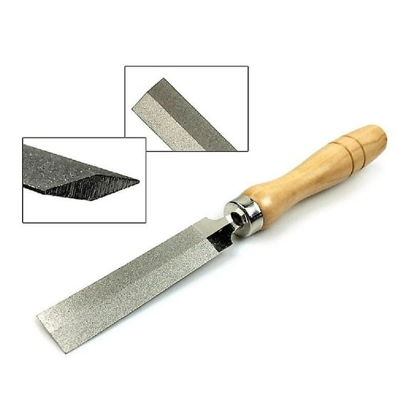 3/4/5 Inches Diamond Rhombic File Wooden Handle Metal Diamond Wood Carving Tool