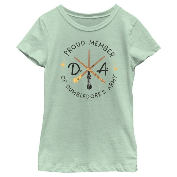 Girl's Harry Potter Proud Member of Dumbledore's Army  Graphic Tee Mint X Small