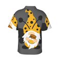 thumbnail image 3 of Daiia Bee Gnome With Sunflower Hawaiian Shirt for Men Gentle Cotton Regular Short Sleeve Casual-XX-Large, 3 of 9