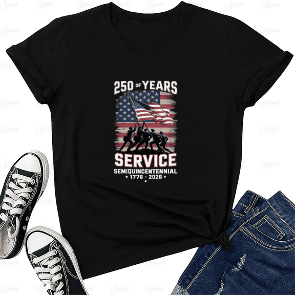 American 250th Anniversary 250 Years USA Service Pride Unisex T-Shirt up to size 5XL