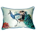 thumbnail image 2 of Betsy's Peacock Small Indoor/Outdoor Pillow 11x14, 2 of 3