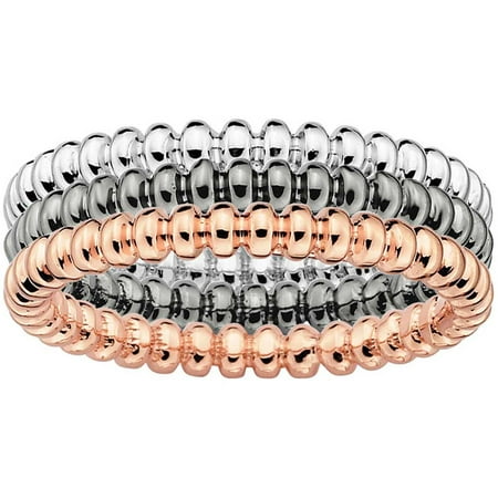 Sterling Silver Stackable Expressions Plain Bands Ring Set, available in multiple sizes