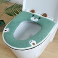 thumbnail image 6 of Toilet seat cushion, bathroom toilet cover, toilet warmer, can be cleaned and reused, Easy to install toilet cover - green, 6 of 6