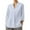 Blue, variant on yunLCZ Casual Tops Everyday Low Price Linen Shirt For Women Summer Cotton And Linen V Neck 3/4 Sleeve Top Loose Holiday Beach Shirt Tunic Top workout form-fitting T-shirts women