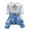 Blue, variant on Visland Soft Pet Jumpsuit Adorable Polyester Close-fitting Pet Bunny Plaid Romper for Puppy