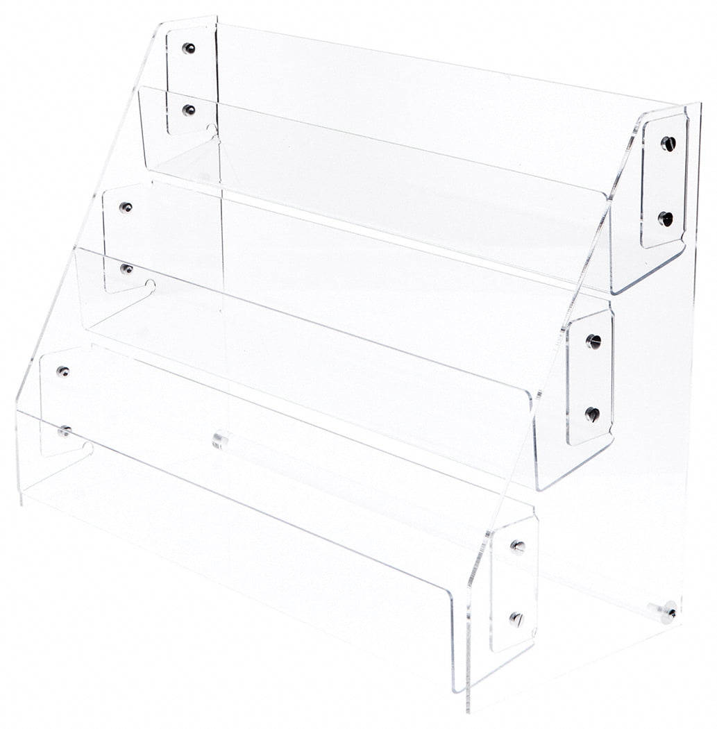 Plymor Clear Acrylic 4-Level Boxed Greeting Card Display Rack 