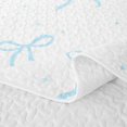 thumbnail image 5 of Erosebridal Blue Stars Bow Quilt King,Simple Ribbon Stripe King Coverlet Set For Girls,3-Piece, 5 of 7