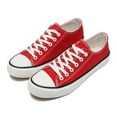 thumbnail image 2 of Unisex Low Top Lace Up Casual Canvas Shoes for Women and Men, Comfortable Lightweight Classic Fashion Sneakers Tennis Shoes for Men, 2 of 7