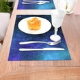thumbnail image 5 of ZNDUO Placemats, 6 PCS Heat Resistant Stain Resistant Woven PVC Insulation Placemats, Durable Washable Elegant Table Mats for Dining-Star Space, 18"x12", 5 of 6