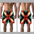 thumbnail image 3 of luoweisi Men's Beach Shorts Quick Dry Swim Trunks with Mesh Lining Geometry S, 3 of 5