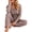 F-Khaki, variant on UVN Womens Pajama Sets Fall Long Sleeve V Neck Tops and Pants 2 Piece Outfits Casual Sleepwear Pjs Lounge Sets with Pockets