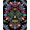 Multicolor Black, Pattern 3, variant on ODIKA Halloween Border Pastel Cartoon Whimsical Vintage Goth Skull Spooky Playful for Master Suite, California King, Under Bed, Foldable Easy Care