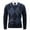 Navy, variant on Mens Sweaters Casual V Neck Ribbed Knit Slim Fit Long Sleeve Argyle Pullover Fashion Sweater Dressy Wear (M, Gray)