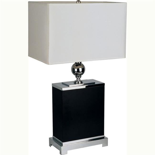 ORE International 25" Wooden Square Table Lamp, Black - Walmart.com