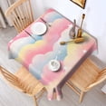 thumbnail image 2 of Colorful Cloud Star Pattern Square Tablecloth,Waterproof Square Table Cover,Wipeable Spillproof Washable Table Cover for Home Kitchen Party Decor 42"X42"(107x107cm), 2 of 6
