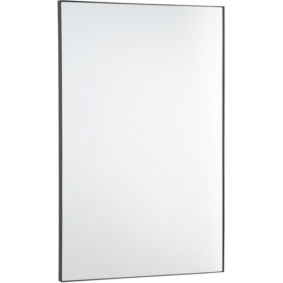 11-2436-59-Quorum Lighting-Rectangular Mirror-36 Inches Tall and 24 Inches Wide-Matte Black Finish