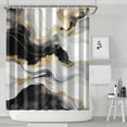 thumbnail image 2 of Colorful Marble Shower Curtain, Abstract Jade Texture Gold Stripes Ombre Shower Curtain, Modern Ink Art Decor Waterproof Fabric Shower Curtain for Bathroom Set with 12 Hooks, 72 X 84, 2 of 4