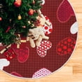 thumbnail image 5 of FMSHPON Valentine's Day Colorful Hearts Xmas Christmas Tree Skirt Stand Mat for Holiday Party Decoration Indoor Outdoor 48 inches, 5 of 6
