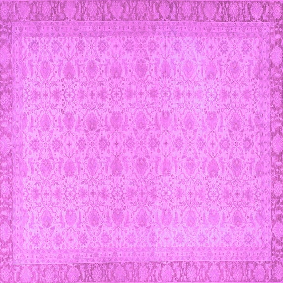 Ahgly Company Indoor Square Oriental Purple Traditional Area Rugs, 3' Square