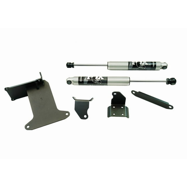 Superlift Steering Stabilizer 92722 Dual; Silver Shock Absorbers; With Brackets/Hardware; Set Of 2