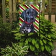 thumbnail image 2 of Black Great Dane Puppy Candy Cane Holiday Christmas Garden Flag, 2 of 5