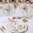 thumbnail image 3 of Happy Easter Cloth Napkins, Spring Colorful Eggs Butterfly Plaid Checkered Washable and Reusable Dinner Napkins Set of 2, Table Napkin for Kitchen Party Birthday Wedding Hotel Housewarming 20"x20", 3 of 9
