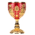 thumbnail image 2 of Calice à Vin, Style Rétro Largement Utilisé Calice Doré de 4 Po pour Banquet Fleur Rouge sur Or et Blanc, Or Rouge, 2 of 8