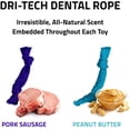 thumbnail image 2 of Playology Dri-Tech Pork Sausage Scent Dental Rope Dog Toy, Med, 2 of 9