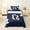 Navy D, variant on Feelyou Sport Monogrammed U Queen Sheets for Boys, Honeycomb Soccer Net Ball Queen Sheet Sets, 4-Piece, 1 Flat Sheet, 1 Fitted Sheet and 2 Pillowcases