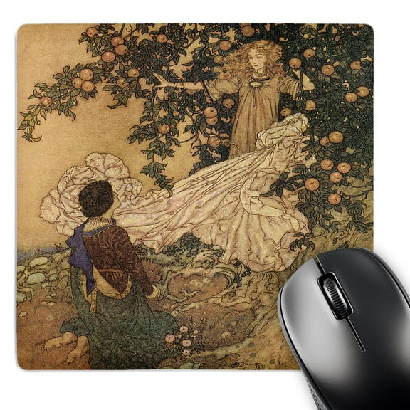 3dRose, The Garden of Paradise III Edmund Dulac Fantasy Fairy Painting, MousePad